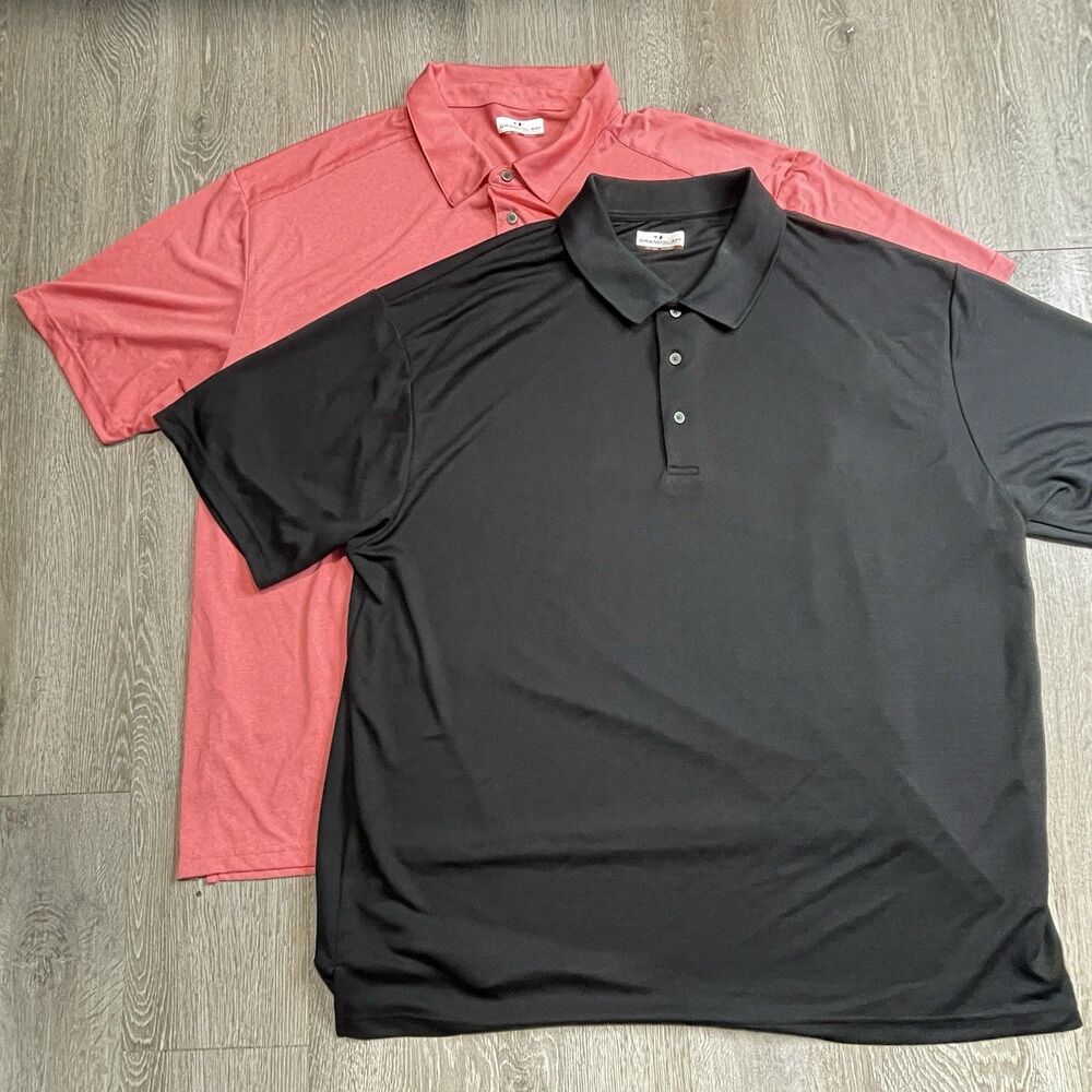 Lot Of 2 Grand Slam Mens 3XB Short Sleeve Golf Polo Shirts